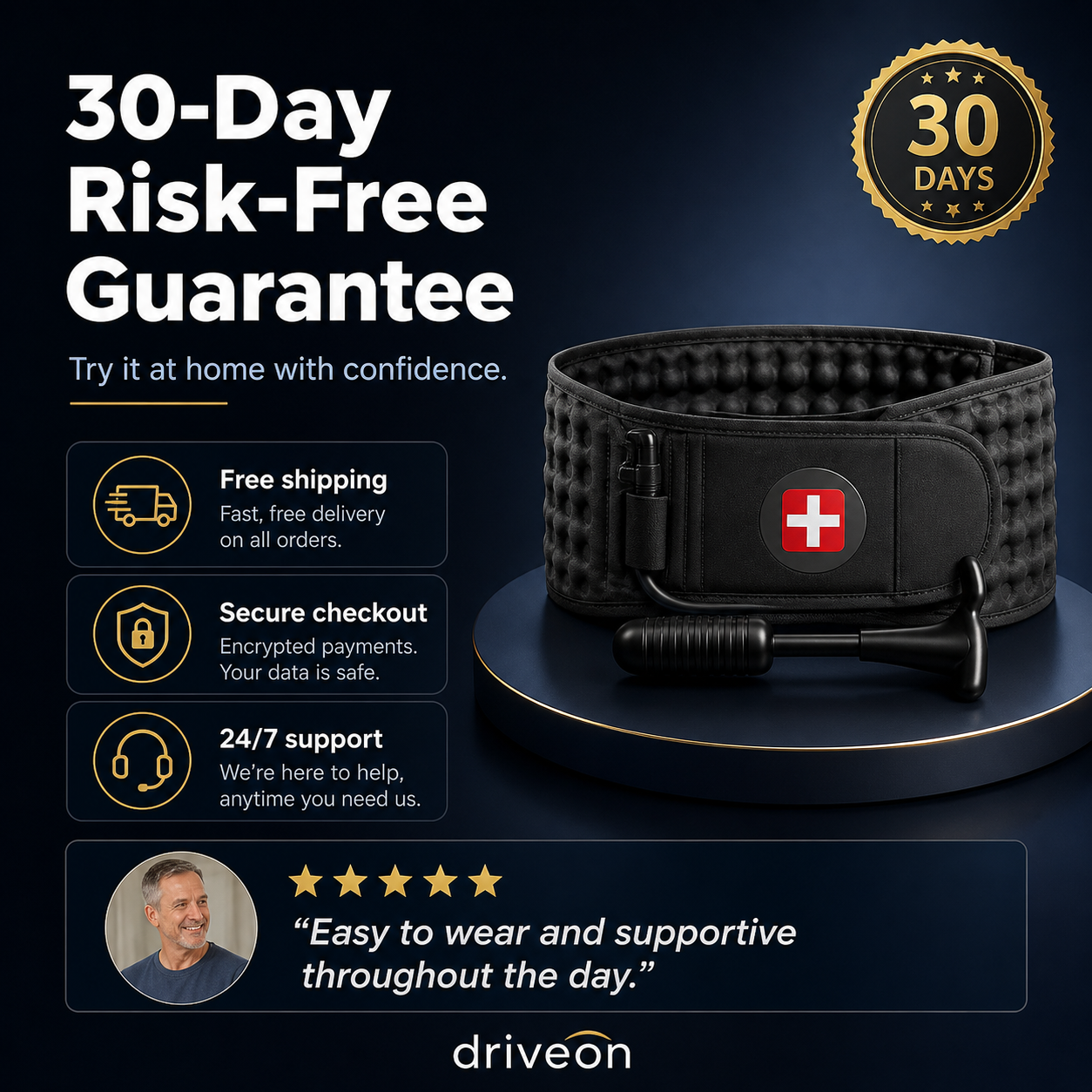 Decompression Air Traction Back Support Belt — Move Freely Without Back Pain