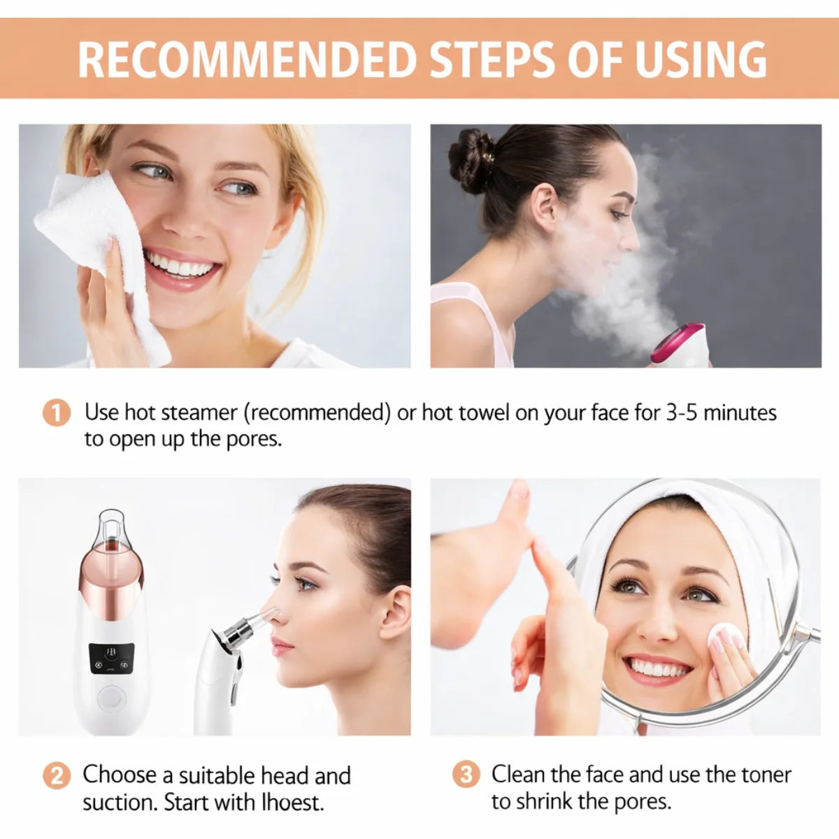 Handled Pore Vacuum Cleaner - Clear Your Pores in Minutes No Squeezing Needed