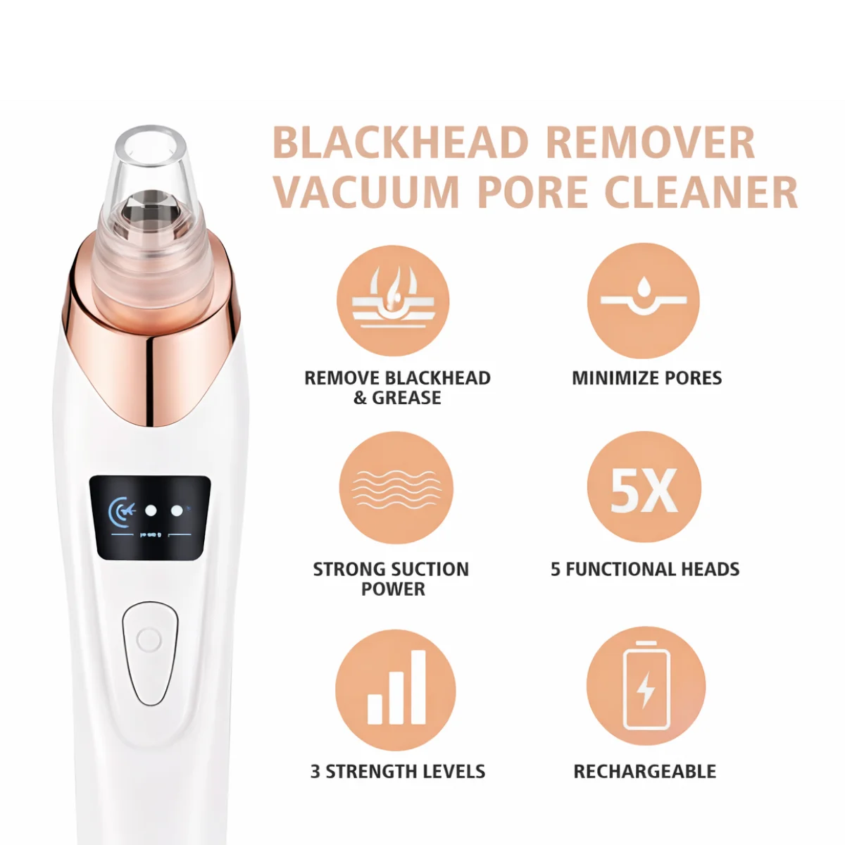 Handled Pore Vacuum Cleaner - Clear Your Pores in Minutes No Squeezing Needed