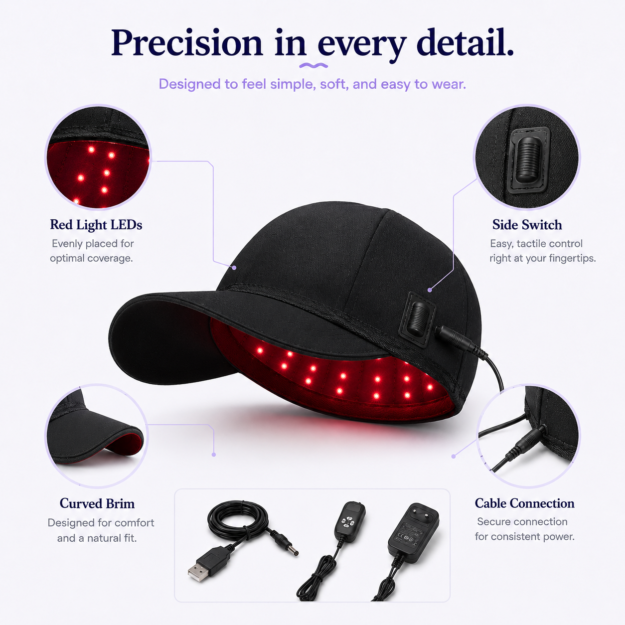 Hair Regrowth Laser Cap — Regrow Thicker Hair Without Daily Treatments