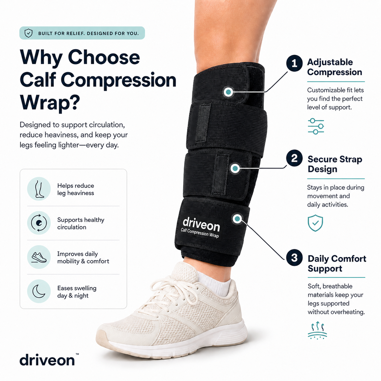 Calf Compression Wrap — Walk Longer With Lighter Legs