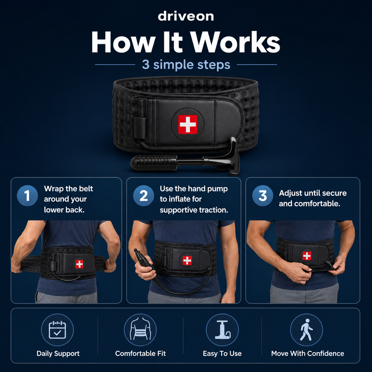 Decompression Air Traction Back Support Belt — Move Freely Without Back Pain