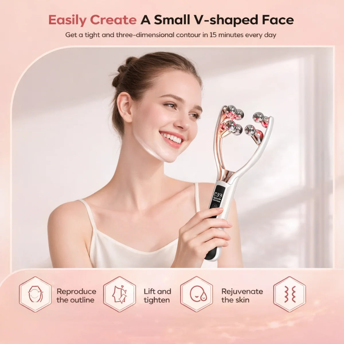 Handled Face Sculpt EMS Beauty Roller - Lift & Sculpt Your Face in Minutes