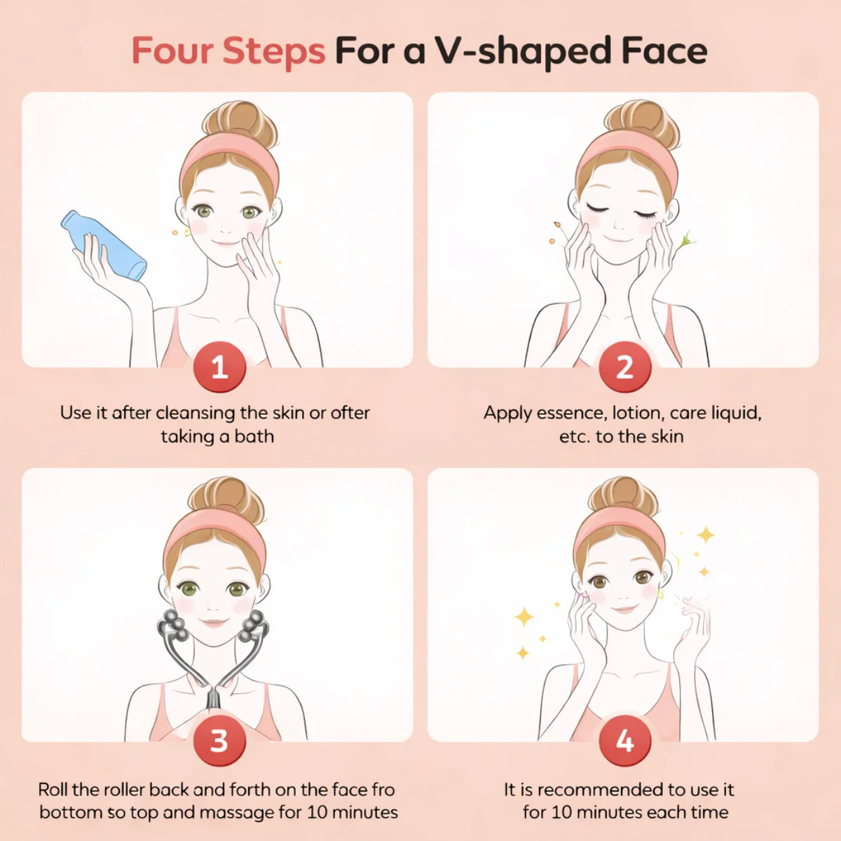 Handled Face Sculpt EMS Beauty Roller - Lift & Sculpt Your Face in Minutes