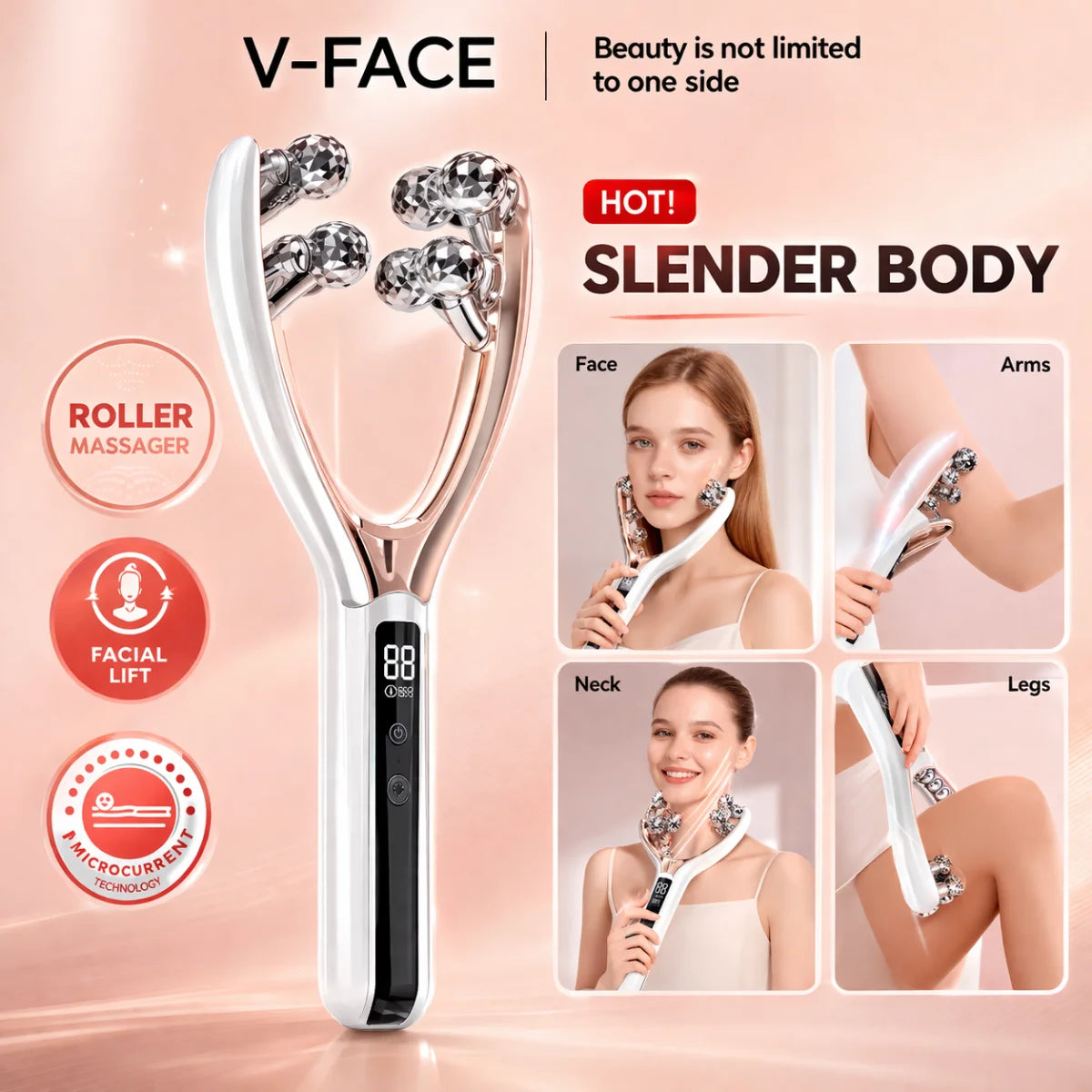Handled Face Sculpt EMS Beauty Roller - Lift & Sculpt Your Face in Minutes