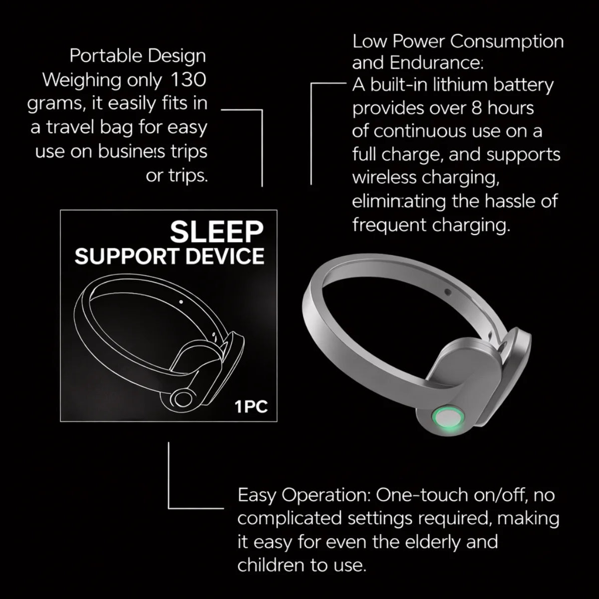 Handled Sleep Vagus Nerve Stimulation Device - Feel Calm in Just 4 Minutes