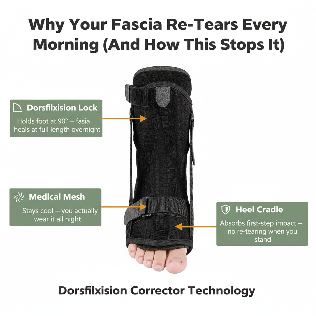 How It Works — Dorsiflexion Lock Heals Fascia Overnight