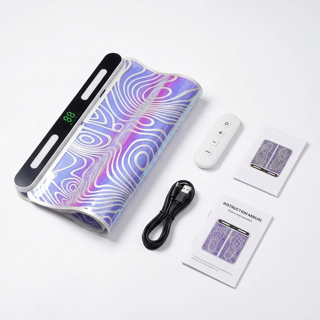 EMS Foot Mat - product features flat lay