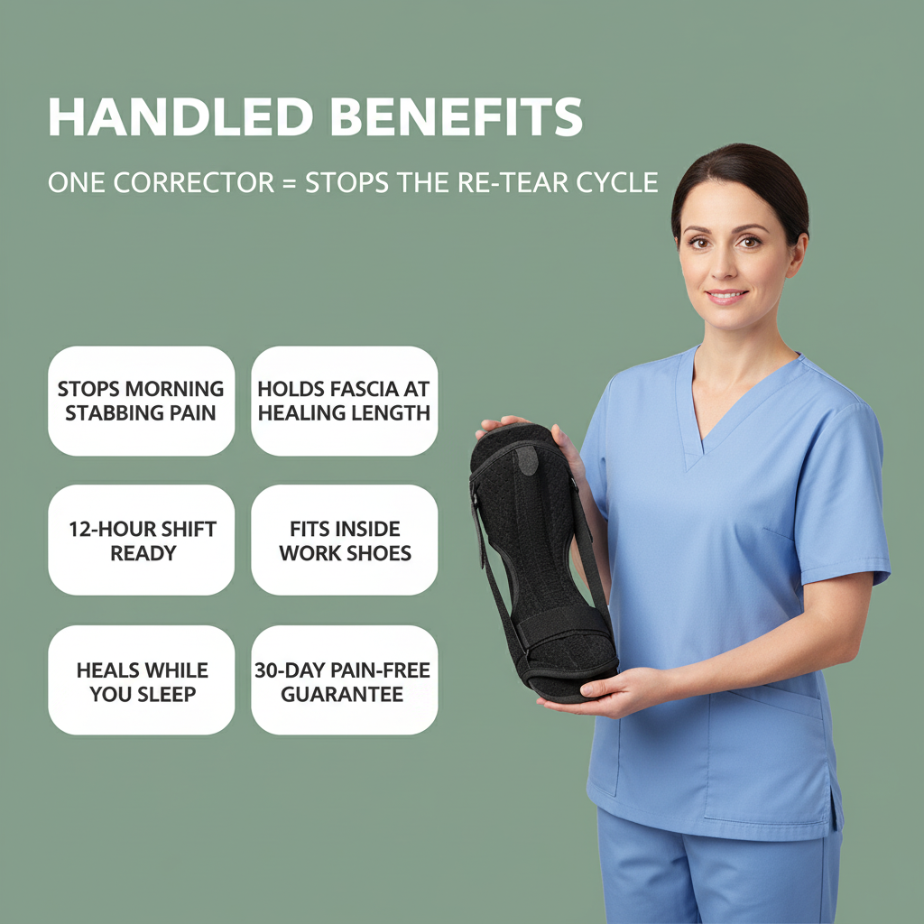 Handled Corrector Benefits — Stops Morning Stabbing Pain